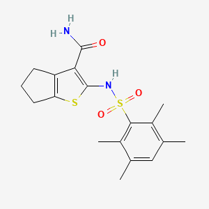 2-{[(2,3,5,6-tetramethylphenyl)sulfonyl]amino}-5,6-dihydro-4H-cyclopenta[b]thiophene-3-carboxamide