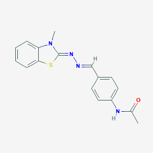N-{4-[2-(3-methyl-1,3-benzothiazol-2(3H)-ylidene)carbohydrazonoyl]phenyl}acetamide
