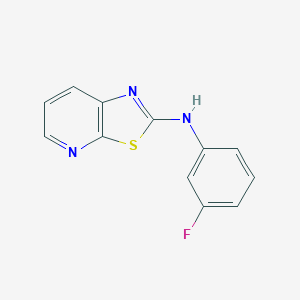 molecular formula C12H8FN3S B427650 N-(3-fluorophenyl)[1,3]thiazolo[5,4-b]pyridin-2-amine 