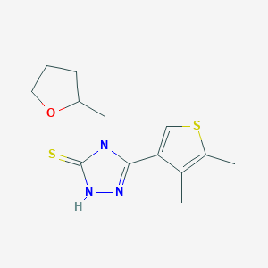 5-(4,5-dimethyl-3-thienyl)-4-(tetrahydro-2-furanylmethyl)-4H-1,2,4-triazole-3-thiol