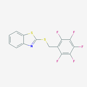 molecular formula C14H6F5NS2 B427652 2-(2,3,4,5,6-Pentafluorobenzylthio)benzothiazole 