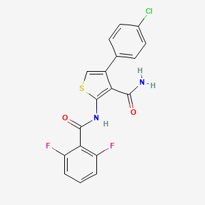 molecular formula C18H11ClF2N2O2S B4276525 4-(4-chlorophenyl)-2-[(2,6-difluorobenzoyl)amino]-3-thiophenecarboxamide 