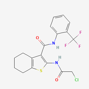 2-[(chloroacetyl)amino]-N-[2-(trifluoromethyl)phenyl]-4,5,6,7-tetrahydro-1-benzothiophene-3-carboxamide