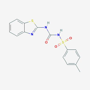 molecular formula C15H13N3O3S2 B427654 1-(1,3-Benzothiazol-2-yl)-3-(4-methylphenyl)sulfonylurea CAS No. 349415-77-6