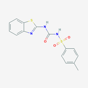 molecular formula C15H13N3O3S2 B427654 1-(1,3-Benzothiazol-2-yl)-3-(4-methylphenyl)sulfonylurea 