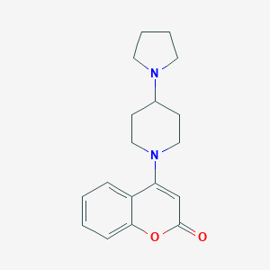 4-[4-(1-pyrrolidinyl)-1-piperidinyl]-2H-chromen-2-one