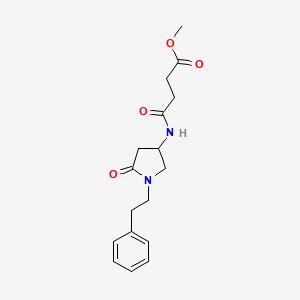 methyl 4-oxo-4-{[5-oxo-1-(2-phenylethyl)-3-pyrrolidinyl]amino}butanoate