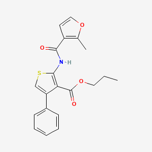 molecular formula C20H19NO4S B4276581 propyl 2-{[(2-methyl-3-furyl)carbonyl]amino}-4-phenyl-3-thiophenecarboxylate 