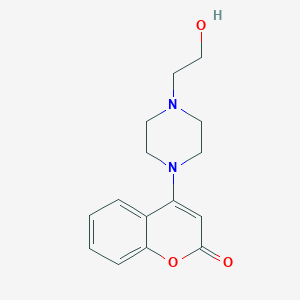 molecular formula C15H18N2O3 B427659 4-[4-(2-hydroxyethyl)-1-piperazinyl]-2H-chromen-2-one 