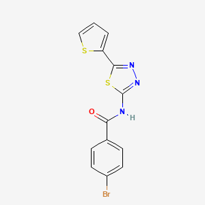 molecular formula C13H8BrN3OS2 B4276595 4-BROMO-N~1~-[5-(2-THIENYL)-1,3,4-THIADIAZOL-2-YL]BENZAMIDE 