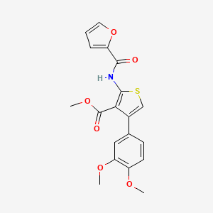 molecular formula C19H17NO6S B4276608 METHYL 4-(3,4-DIMETHOXYPHENYL)-2-[(2-FURYLCARBONYL)AMINO]-3-THIOPHENECARBOXYLATE 