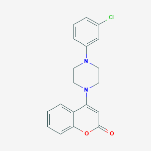 4-[4-(3-chlorophenyl)-1-piperazinyl]-2H-chromen-2-one
