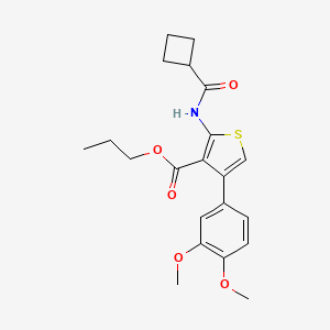 PROPYL 2-CYCLOBUTANEAMIDO-4-(3,4-DIMETHOXYPHENYL)THIOPHENE-3-CARBOXYLATE