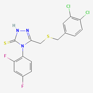 5-{[(3,4-dichlorobenzyl)thio]methyl}-4-(2,4-difluorophenyl)-4H-1,2,4-triazole-3-thiol