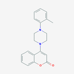 molecular formula C20H20N2O2 B427666 4-[4-(2-methylphenyl)-1-piperazinyl]-2H-chromen-2-one 
