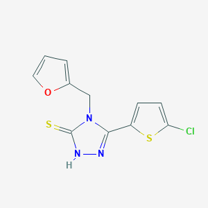 5-(5-chloro-2-thienyl)-4-(2-furylmethyl)-4H-1,2,4-triazole-3-thiol