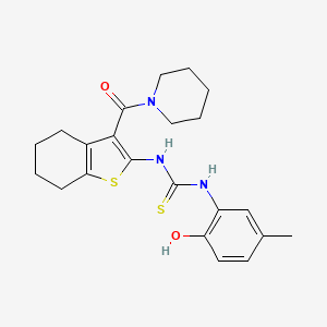 N-(2-hydroxy-5-methylphenyl)-N'-[3-(1-piperidinylcarbonyl)-4,5,6,7-tetrahydro-1-benzothien-2-yl]thiourea