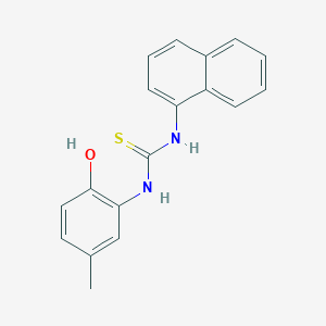 molecular formula C18H16N2OS B4276682 N-(2-hydroxy-5-methylphenyl)-N'-1-naphthylthiourea 