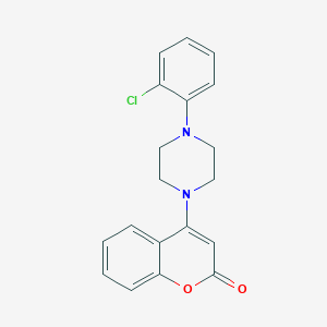 4-[4-(2-chlorophenyl)-1-piperazinyl]-2H-chromen-2-one