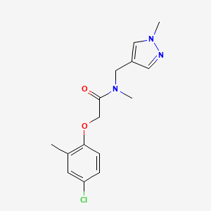 2-(4-chloro-2-methylphenoxy)-N-methyl-N-[(1-methyl-1H-pyrazol-4-yl)methyl]acetamide