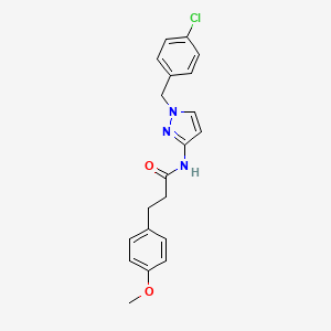 N-{1-[(4-CHLOROPHENYL)METHYL]-1H-PYRAZOL-3-YL}-3-(4-METHOXYPHENYL)PROPANAMIDE