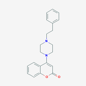 molecular formula C21H22N2O2 B427673 4-[4-(2-phenylethyl)-1-piperazinyl]-2H-chromen-2-one 