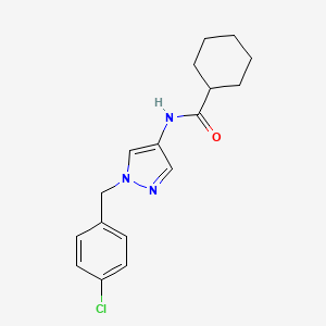 molecular formula C17H20ClN3O B4276730 N-[1-(4-chlorobenzyl)-1H-pyrazol-4-yl]cyclohexanecarboxamide 