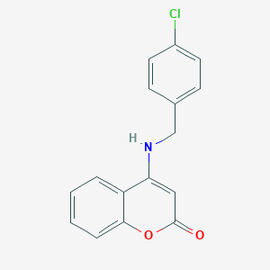 molecular formula C16H12ClNO2 B427674 4-[(4-chlorobenzyl)amino]-2H-chromen-2-one 