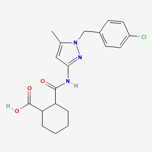 2-({[1-(4-CHLOROBENZYL)-5-METHYL-1H-PYRAZOL-3-YL]AMINO}CARBONYL)-1-CYCLOHEXANECARBOXYLIC ACID