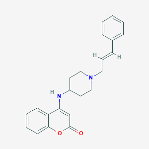 molecular formula C23H24N2O2 B427675 4-[(1-cinnamyl-4-piperidinyl)amino]-2H-chromen-2-one 