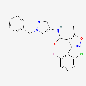 N-(1-benzyl-1H-pyrazol-4-yl)-3-(2-chloro-6-fluorophenyl)-5-methyl-1,2-oxazole-4-carboxamide