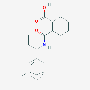 molecular formula C21H31NO3 B4276823 6-{[1-(Tricyclo[3.3.1.1~3,7~]dec-1-yl)propyl]carbamoyl}cyclohex-3-ene-1-carboxylic acid 