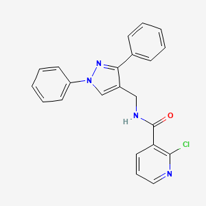 2-chloro-N-[(1,3-diphenyl-1H-pyrazol-4-yl)methyl]nicotinamide