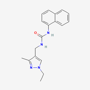 molecular formula C18H20N4O B4276841 N-[(1-ethyl-3-methyl-1H-pyrazol-4-yl)methyl]-N'-1-naphthylurea 