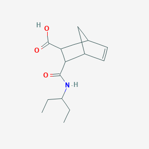 molecular formula C14H21NO3 B4276845 3-(Pentan-3-ylcarbamoyl)bicyclo[2.2.1]hept-5-ene-2-carboxylic acid 