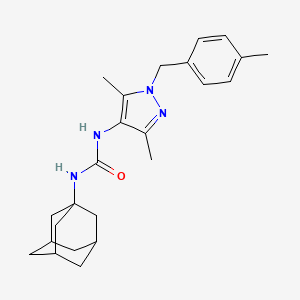 molecular formula C24H32N4O B4276851 N-(1-ADAMANTYL)-N'-[3,5-DIMETHYL-1-(4-METHYLBENZYL)-1H-PYRAZOL-4-YL]UREA 