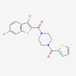 (3,6-DICHLORO-1-BENZOTHIOPHEN-2-YL)[4-(2-THIENYLCARBONYL)PIPERAZINO]METHANONE