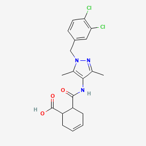 6-{[1-(3,4-dichlorobenzyl)-3,5-dimethyl-1H-pyrazol-4-yl]carbamoyl}cyclohex-3-ene-1-carboxylic acid