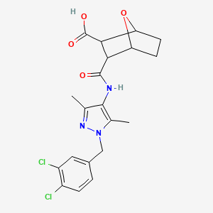 3-{[1-(3,4-dichlorobenzyl)-3,5-dimethyl-1H-pyrazol-4-yl]carbamoyl}-7-oxabicyclo[2.2.1]heptane-2-carboxylic acid