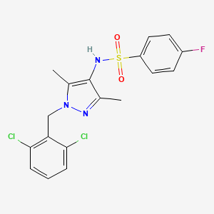 N-[1-(2,6-dichlorobenzyl)-3,5-dimethyl-1H-pyrazol-4-yl]-4-fluorobenzenesulfonamide