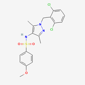 N-[1-(2,6-dichlorobenzyl)-3,5-dimethyl-1H-pyrazol-4-yl]-4-methoxybenzenesulfonamide