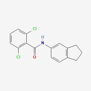 2,6-dichloro-N-(2,3-dihydro-1H-inden-5-yl)benzamide