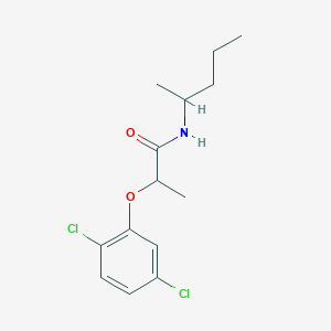 molecular formula C14H19Cl2NO2 B4276984 2-(2,5-dichlorophenoxy)-N-(pentan-2-yl)propanamide 