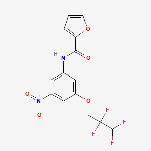 molecular formula C14H10F4N2O5 B4276990 N-[3-nitro-5-(2,2,3,3-tetrafluoropropoxy)phenyl]furan-2-carboxamide 