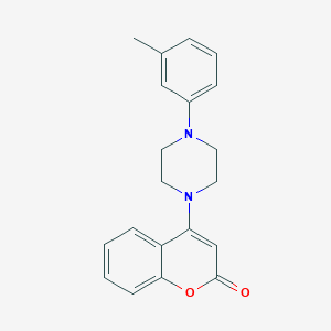 4-[4-(3-methylphenyl)-1-piperazinyl]-2H-chromen-2-one