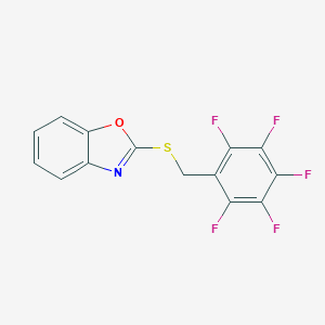 molecular formula C14H6F5NOS B427702 2-[(2,3,4,5,6-Pentafluorobenzyl)sulfanyl]-1,3-benzoxazole 