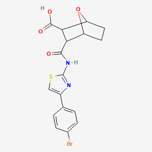 3-{[4-(4-Bromophenyl)-1,3-thiazol-2-yl]carbamoyl}-7-oxabicyclo[2.2.1]heptane-2-carboxylic acid