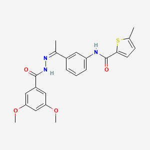 N-{3-[N-(3,5-dimethoxybenzoyl)ethanehydrazonoyl]phenyl}-5-methyl-2-thiophenecarboxamide