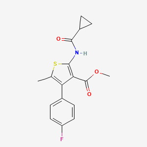 methyl 2-[(cyclopropylcarbonyl)amino]-4-(4-fluorophenyl)-5-methyl-3-thiophenecarboxylate