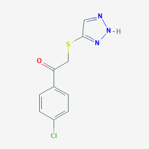 molecular formula C10H8ClN3OS B427709 1-(4-chlorophenyl)-2-(2H-1,2,3-triazol-4-ylsulfanyl)ethanone 